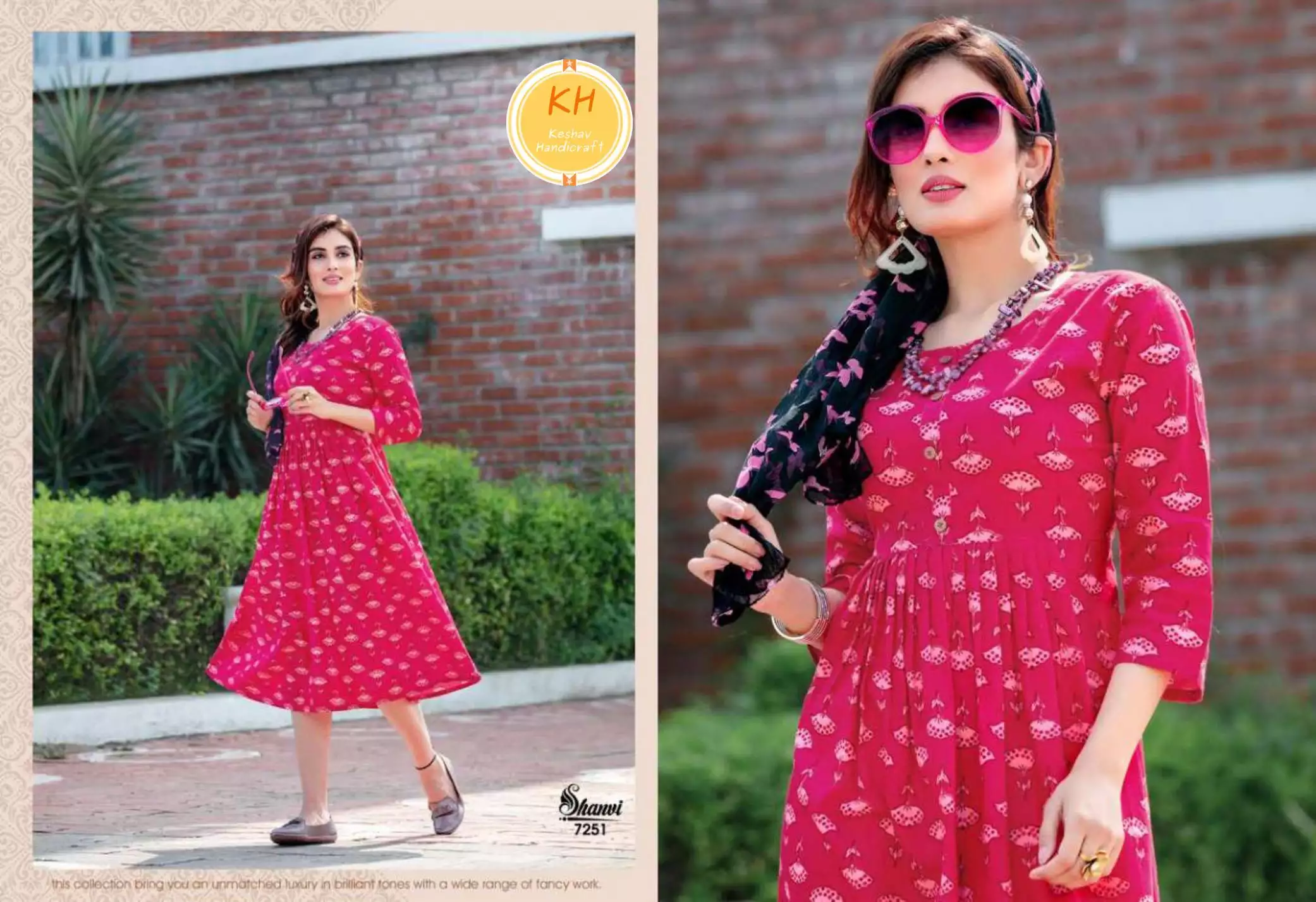 buy cotton flare kurta with pocket online in Australia - Size 46 - Length 44